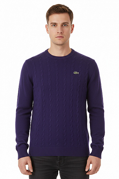 LACOSTE Pánský Svetr Modrý Second Hand Vel. M