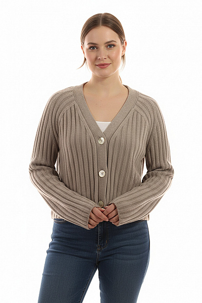 OH APRIL Dámský Cardigan Vlněný Šedý