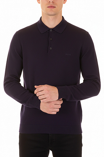 Pánský Svetr Vlněný Modrý Hugo Boss Second Hand Vel. S