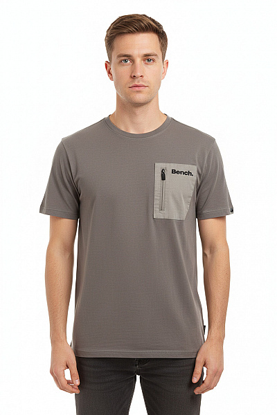 BENCH. Sportovní Pánské Tričko Šedé Second Hand Vel. M