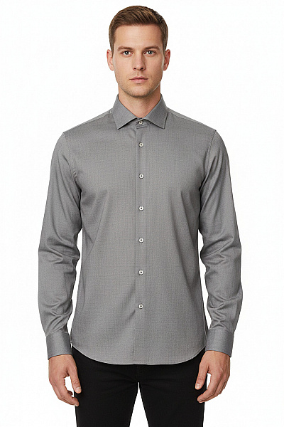 Seidensticker Vzorovaná Pánská Košile Šedá Vel. 42