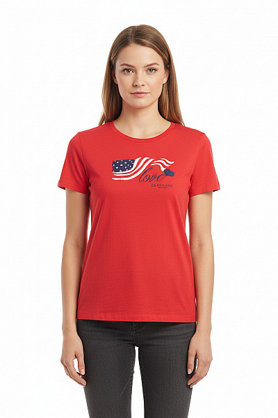 U.S.POLO ASSN. Dámské Tričko Červené Vel. L
