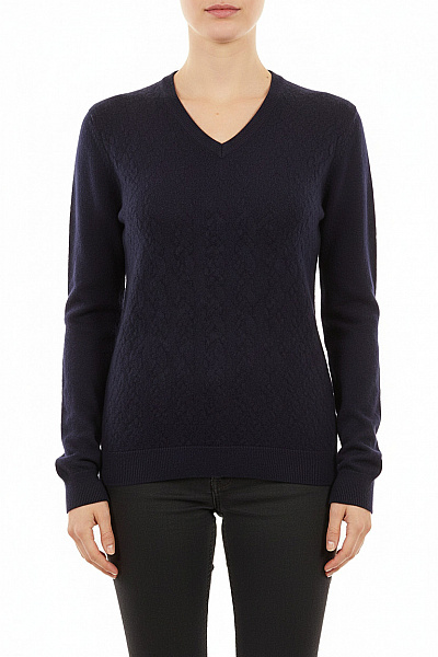 Dámský Svetr Vlněný Modrý Vel. M