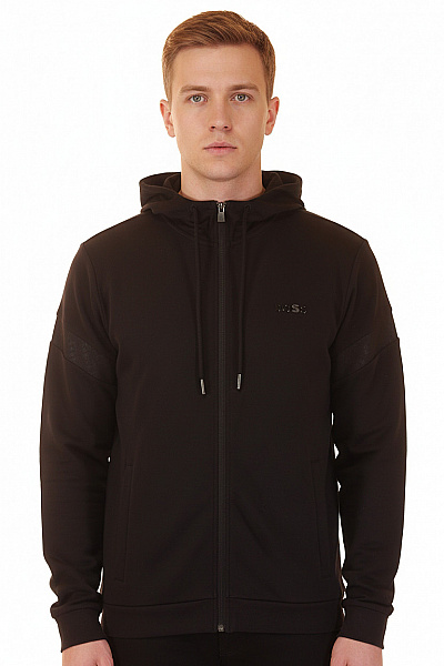 Pánská Mikina Na Zip Černá Hugo Boss Second Hand Vel. XL