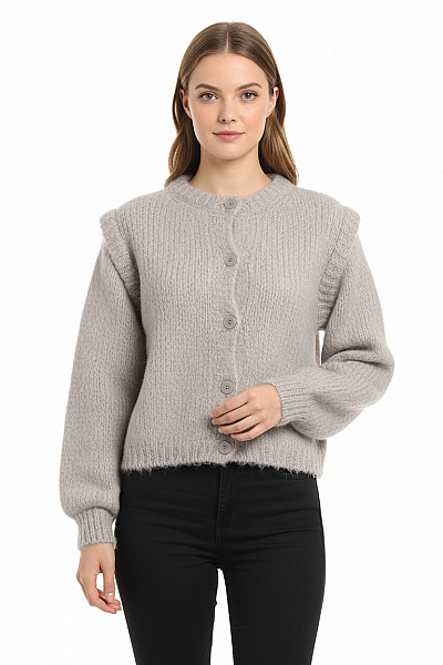 Dámský Cardigan Alpacový Šedý Vel. S