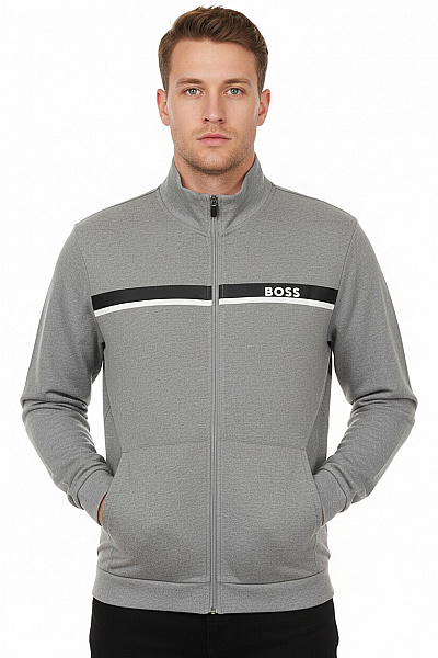 Hugo Boss Pánská Mikina Na Zip Šedá Vel. XL