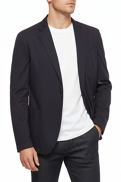 Pánské Sako Modré Drumohr Vel. 48