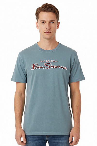 Pánské Tričko S Potiskem Modré Ben Sherman Vel. L
