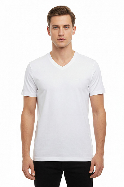 Jednoduché Pánské Tričko Bílé Hugo Boss Second Hand Vel. M