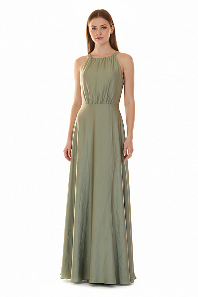 Swing Dámské Dlouhé šaty Na Ramínka Společenské Zelené Velikost 38