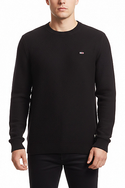 TOMMY HILFIGER Pánský Pulovr Černý Second Hand Vel. L