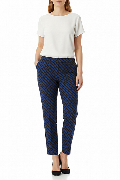 SEDUCTIVE Dámské Kalhoty Rovné Modré Vel. 44