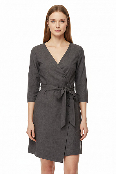 MANGO Košilové  Šaty Šedé Second Hand Vel. S