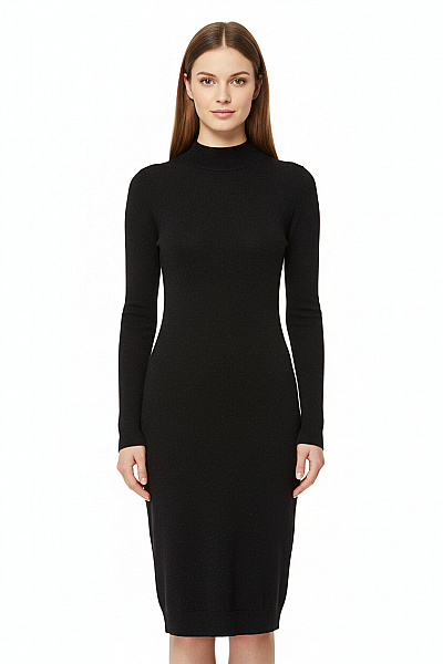 SAMSOE Dámské šaty Pouzdrové S Dlouhým Rukávem Třpytivé Elegantní černé Velikost S