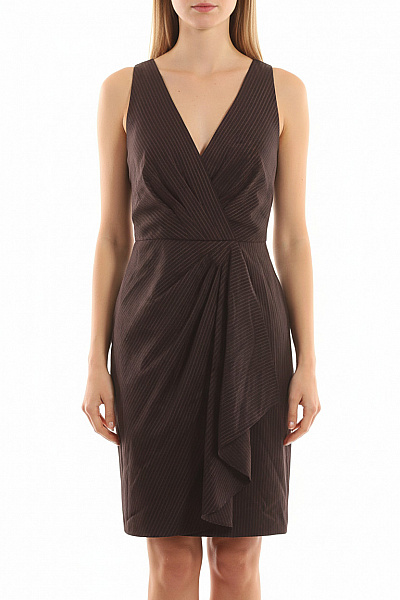 Šaty Vlněné Černé Donna Karan