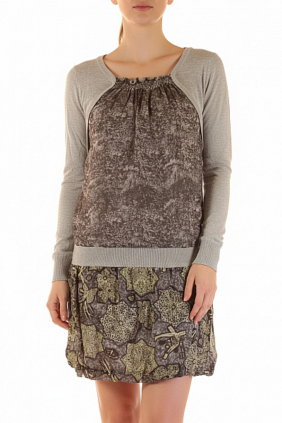 FRACOMINA Šaty Šedé Second Hand Vel. L