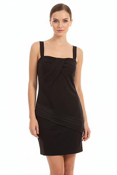 Pinko Černé Pouzdrové Mini šaty Na Ramínka Koktejlové Elegantní Velikost 38