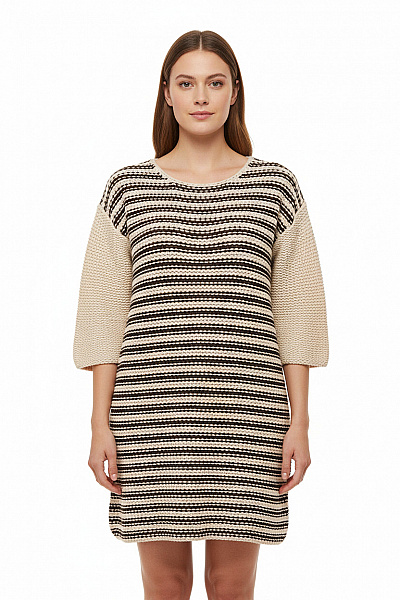 By Malene Birger  Šaty Pletené Černobílé