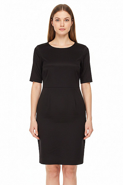 InWear Pouzdrové šaty černé Elegantní Business S Kapsami Vel. 36