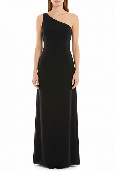 InWear Černé Společenské šaty Dlouhé Asymetrické Na Jedno Rameno Velikost 42