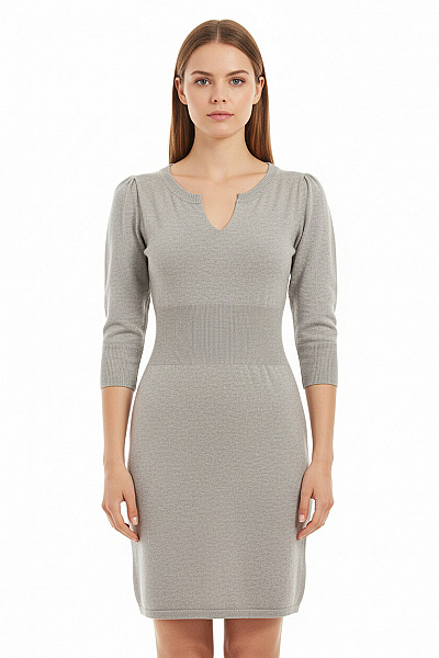  Šaty Pletené Šedé MANGO Vel. S