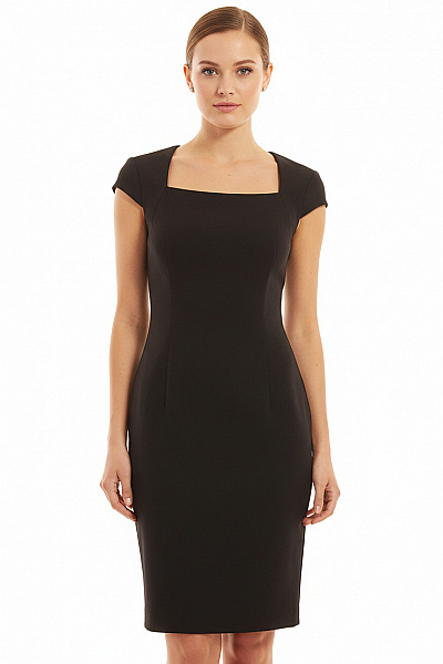 Šaty Vlněné Černé Hobbs