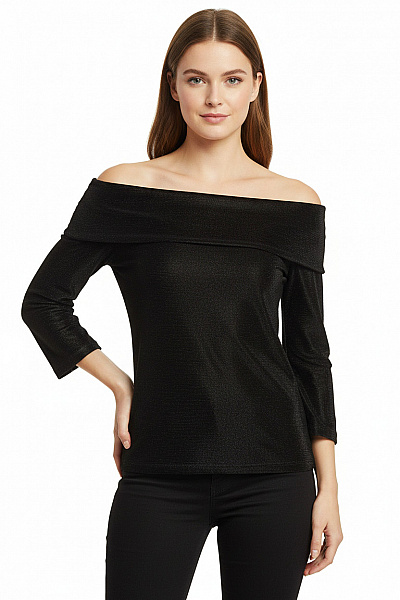  Halenka Jednobarevná Černá Minimum Vel. S