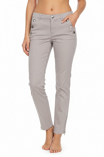 Dámské Kalhoty Rovné Šedé Vel. 36