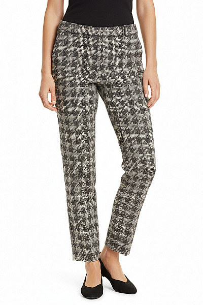 Dámské Kalhoty Rovné Černobílé MORE & Second Hand Vel. 34