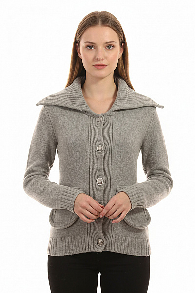 WE  Dámský Svetr Vlněný Šedý Vel. S