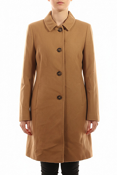 Dámský Kabát Vlněný Hnědý BENETTON Vel. 36