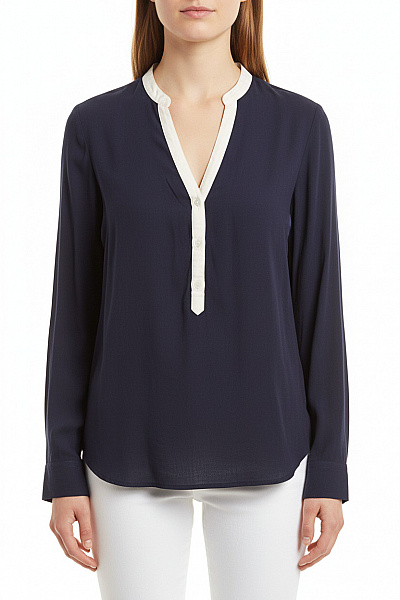 TOMMY HILFIGER  Halenka Jednobarevná Modrá Vel. XS