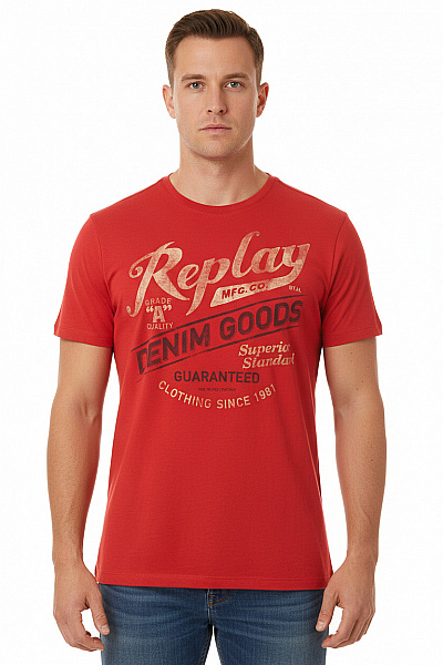 Pánské Tričko Červené REPLAY Vel. XXL