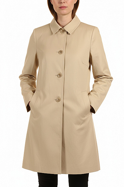 Marc O´Polo Bavlněný Béžový Klasický Elegantní Jarní Podzimní Dlouhý Kabát Vel. 42