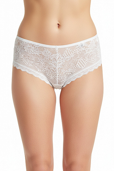 Lascana Dámské Krajkové Kalhotky Bílé Velikost 40/42