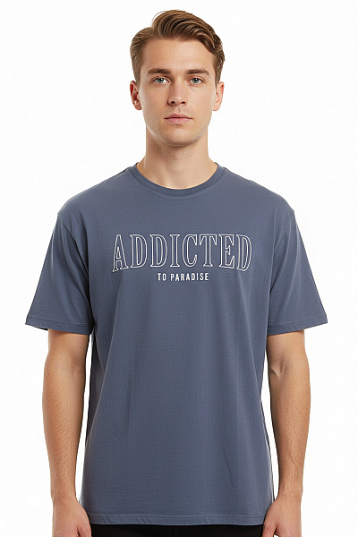 Pánské Tričko Modré Outlet Vel. M