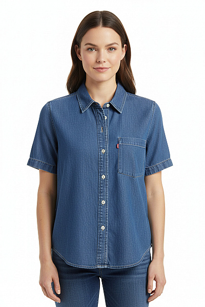LEVIS Riflová Dámská Košile Modrá Vel. M