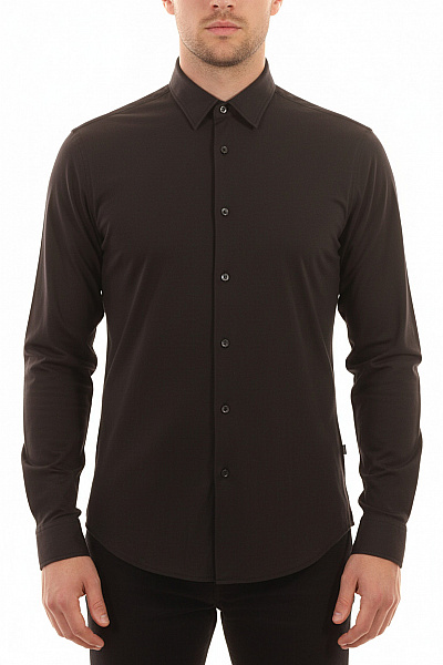 Hugo Boss Pánská černá Slim Fit Košile Dlouhý Rukáv Elegantní Vel. L