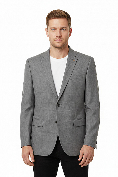 DANIEL HECHTER Pánské Sako Vlněné Šedé Vel. 26