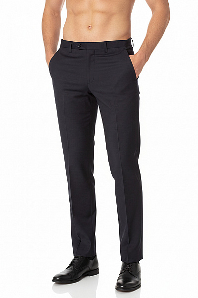 Pánské Kalhoty Vlněné Modré Vel. 48