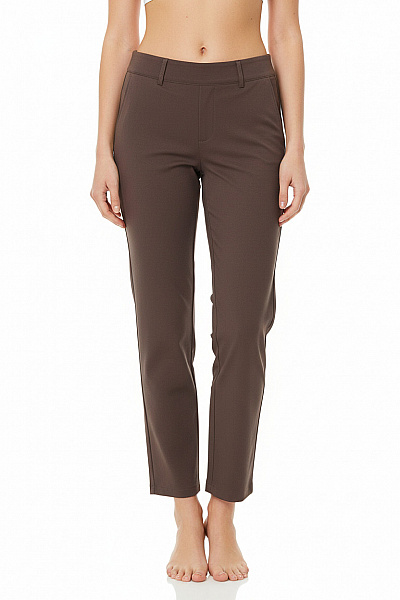 Dámské Kalhoty Rovné Šedé Outlet Vel. 38