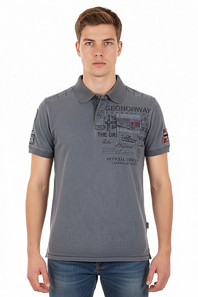 Norway Chlapecké Bavlněné šedé Tričko S Límečkem A Potiskem Vel. 14 LET