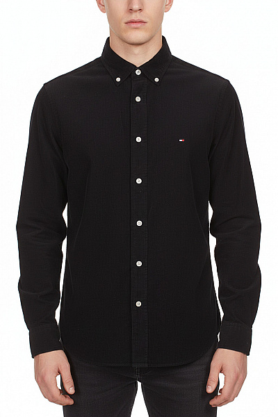 TOMMY HILFIGER Pánská Košile Jednobarevná Modrá Vel. S