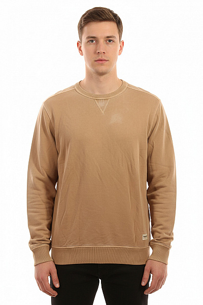 Timberland Pánská Béžová Mikina Bez Kapuce Crewneck Jednobarevná Streetwear Velikost L