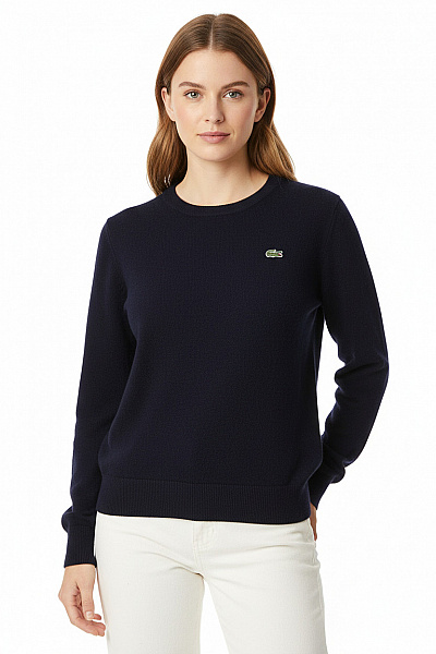 LACOSTE Dámský Pulovr Vlněný Modrý Vel. 34