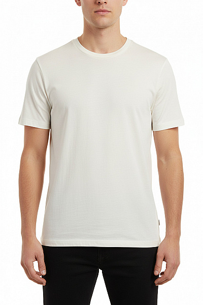 JACK & JONES Pánské Tričko Basic Bílé S Krátkým Rukávem A Kulatým Výstřihem Vel. L