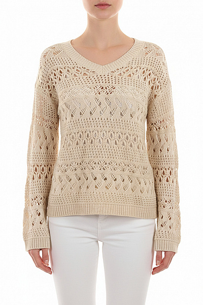 Le Comte  Halenka Pletená Béžová Second Hand Vel. 34