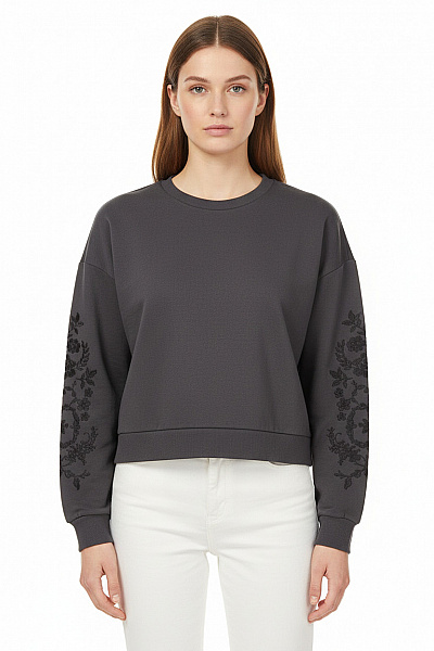 VERO MODA Dámská Mikina Bez Zapínání Šedá Second Hand Vel. M