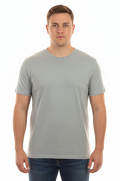 STITCH&SOUL Pánské Tričko Basic Světle Modré S Krátkým Rukávem A Kulatým Výstřihem Vel. Xxl