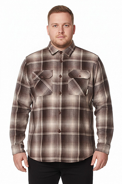 JOOP! Vzorovaná Pánská Košile Hnědá Vel. XL